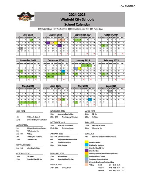 WCS District Calendar Dates Image 1